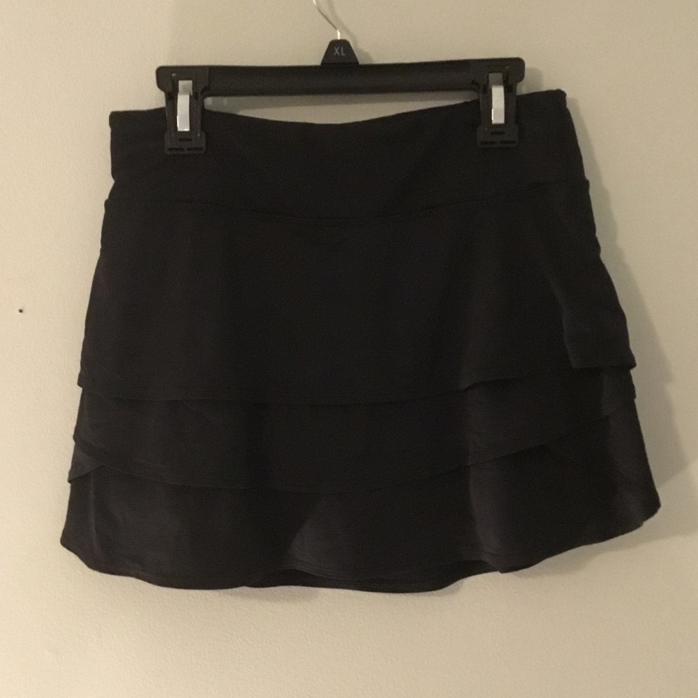 Athleta Girl Black Tiered Mini Swing Skort